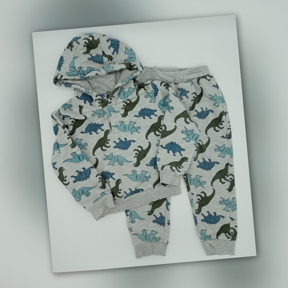 Little Lad Toddler Boy 3T Dino 2-Piece Jogger Set